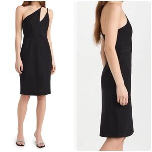CHLOE KRISTYN Nicole One Shoulder Dress Black